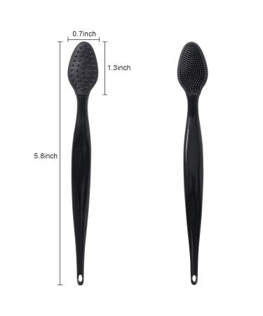 8 Pack Double-Sided Silicone Lip Scrub Brushes - Soft Lip Exfoliator Tool for Skincare - Black - Buy Online on GoSupps.com