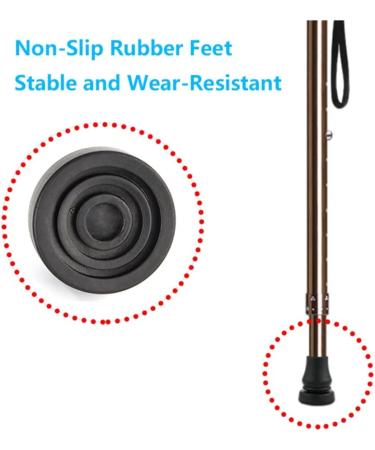 Walking Cane for Elderly Disabled Forearm Crutches Height Adjustable Non-Slip Rubber Feet Mobility Aid for Elderly Seniors & Handicap Black/Brown (Brown) Selfless dedication - Buy Online on GoSupps.com