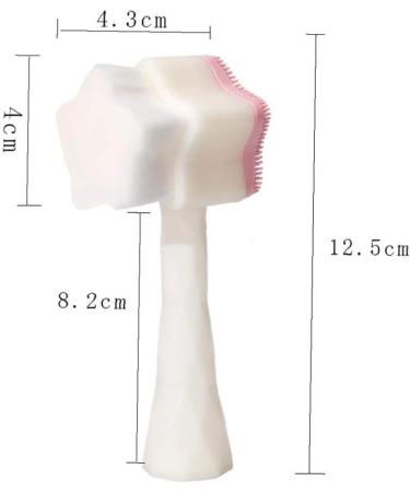1pc Star Type Silicone Double-sided Multi-purpose Cleansing Brush Maleually Clean Pores Face Brush Facial Cleansing Brushes for Deep Cleansing Gentle Exfoliating Removing Blackhead and Massaging Wash - Buy Online on GoSupps.com