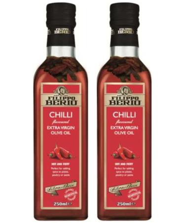 Multiple Filippo Berio Chilli Extra Virgin Oilve Oil Pack van 2 x 250ml