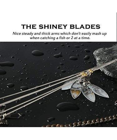 Alabama Umbrella Rig Fishing Kit - 5 Arms, Ultralight Willow Blade Lures, Blue/Gray Color - Buy Online on GoSupps.com