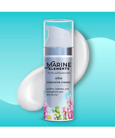 Marine Elements Intensive Face Cream 50ml Night and Day Moisturizer 24hr Relief from the Signs of Dry Skin: Itchy Red Cracked Sensitive Dehydrated Skin. With Red Algae Fragrance Free - Buy Online on GoSupps.com