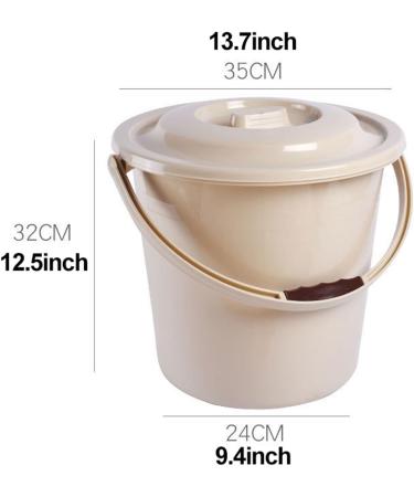 NEDLON Urine Bucket with Lid Spittoon Chamber Pot Reusable Portable Toilet Urinal with Handle for Pregnant Women Elderly Children (Color : Khaki Size : X-Large) X-Large Khaki - Buy Online on GoSupps.com