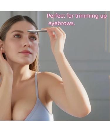 Premium Eyebrow Grooming Kit - Razor Scissors & Brush | Precision Tools for Flawless Brows - White - Buy Online on GoSupps.com