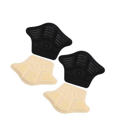 NOLITOY 10 Pairs Anti Drop Heel Half Size Pad Pumps Shoes for Women Breathable Heel Cushion Shoe Heel Protectors Forefoot Pads Non-Slip Sponge Knit Swim Cloth Silicone Yellow Gum Insole