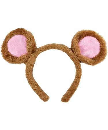 Kobeleen Soft Bear Ears Headbands Plush Mouse Ears Hair Hoop for Washing Face Cartoon Animal Hairbands Halloween Costume Gray - Buy Online on GoSupps.com