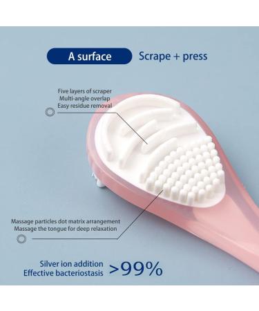 3-Piece Double-Sided Tongue Cleaning Brush Set - Gentle & Effective Tongue Scrapers in Green Blue & Pink for Bad Breath Relief - Buy Online on GoSupps.com