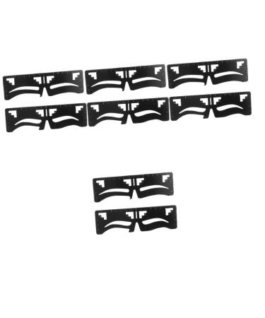 MAGICLULU 8 Pcs Eyebrow Ruler Makeupset Reusable Eyebrow Stencil Mini Eyebrow Shaper Template Balance