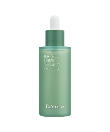 FARMSTAY TeaTree Biome Calming Ampoule - Face Serum Korean Skin Care Calming and Soothing for Sensitive Skin Hydrating and Moisturizing Strengthen Skin Barrier 1.69 Fl. Oz / 50ml