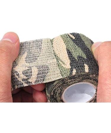 6 Pack Woodland Camo Tape for Gun Rifle Shotgun - Self-Adhesive Camouflage Wrap for Hunting and Camping - Buy Online on GoSupps.com
