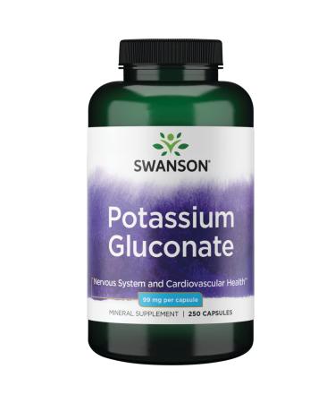 Swanson Potassium (Gluconate) 99 Milligrams 250 Capsules 1