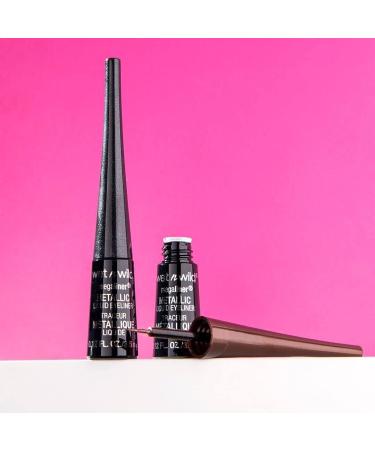 wet n wild MegaLiner Metallic Liquid Eyeliner - Cosmic Black | Long-Lasting Formula - Buy Online on GoSupps.com