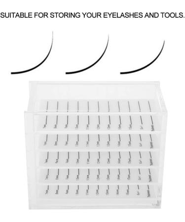Eyelash Storage Box 5 Layers Plastic Lash Storage Organizer Clear Eyelash Display Container Cosmetic Makeup Storage Box for Grafting Lash Extension - Buy Online on GoSupps.com