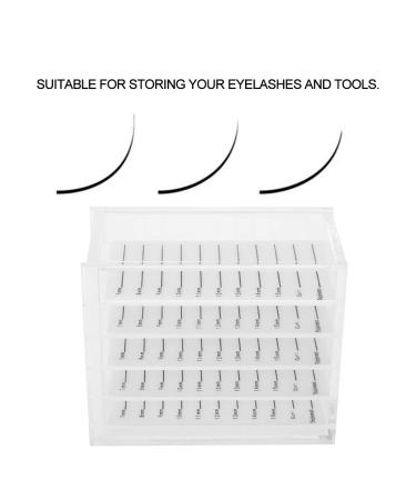 5-Layer Transparent Eyelash Storage Box Organizer - Glue Pallet Holder for Grafting Extensions | International Shipping Available - Buy Online on GoSupps.com