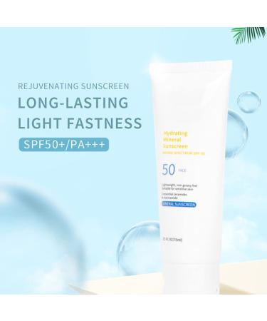 Hocossy Face Sunscreen With Hyaluronic Acid and Niacinamide Sunscreen SPF 50 Waterresistant Oilfree UVA&UVB Sun Protection Sunblock - Buy Online on GoSupps.com