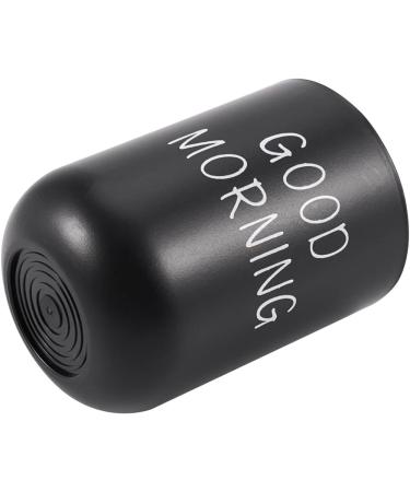 Vadillo 2X Home Bathroom Toothbrush & Toothpaste Holder - Round PP Drinking Glass & Tooth Mug for Travel & Camping - Black - Buy Online on GoSupps.com