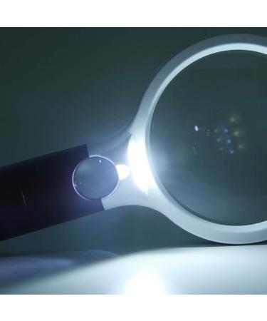 10 Times 30 Times Glass LED Reading Mobile Phone Repair Identification High Magnification Glass Large Lens Large Diameter 100mm Good Times - Buy Online on GoSupps.com