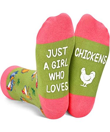 Zmart Funny Socks for Girls, Novelty Girls Socks, Cute Girls Socks Kids Socks 7-10 Years Chicken 8-12 Years