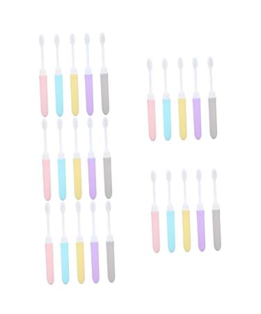 Healvian 25 pc travel toothbrush travel toothbrush oral toothbrush for adult camping toothbrushes collapsible toothbrush travel foldable toothbrush folding travel art fiber
