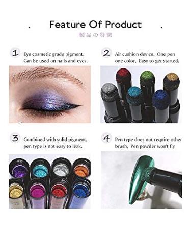 Chrome Air Cushion Azure Blue Nail Powder Pen | Multi-Chrome DIY Sponge Stick for Holographic Nails - MCB11 - Buy Online on GoSupps.com