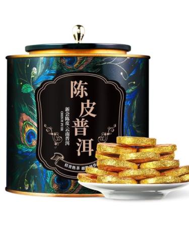 HQZM Premium Fermented Puer Ripe Tea With Ripened Mandarin Peel 250g 882oz Choice of Quality