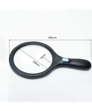 Magnifying Glass with 12 Led Light Portable Handheld Magnifying Glass with 10X 20X Magnification for Reading Magnifier/Black Comfortable Anniversary - Buy Online on GoSupps.com