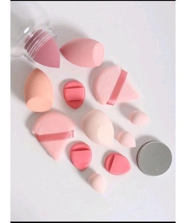 Beauty Blender Foundation Sponges Set - 12 Pack of Pink Makeup Blending Sponges & Powder Puffs for Flawless Foundation & Concealer Application - Buy Online on GoSupps.com