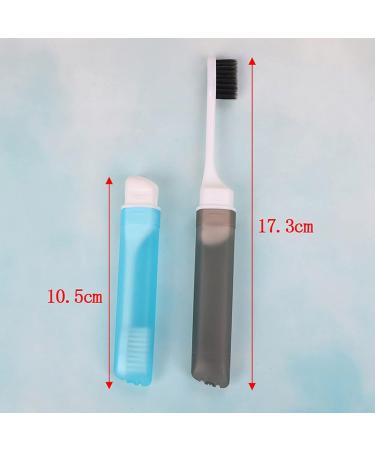 Digjobk Toothbrush Cup Set - 5PC Portable Folding Soft Toothbrushes for Travel & Camping - Durable Mini Plastic Design - Buy Online on GoSupps.com