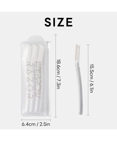 Alxbsone Eyebrow Shaver & Face Hair Remover - 3-Piece Portable Trimmer Set (Transparent) - International Shipping Available - Buy Online on GoSupps.com