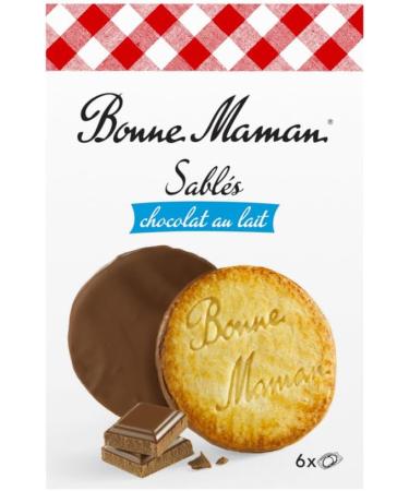 Bonne Maman - Shortbread Style Biscuit with Milk Chocolate Topping - Pack of 12 boxes 160g each Milk chocolate 12 boxes - Buy Online on GoSupps.com
