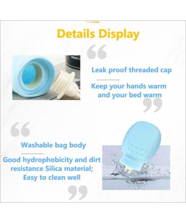 Royal Hong Beauty Mini Hot Water Bottle with Knitted Cover - Blue Rhombus Design | Pain Relief, Hot Compress, Hand Warmer | Silicone 320ML - Buy Online on GoSupps.com