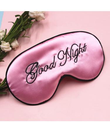 Eye Mask for Sleeping Golden/Black/Blue/Pink/Red Embroidered Blindfold Eye Mask Comfortable Sleeping Mask for Travel Sleep 1pcs Pink