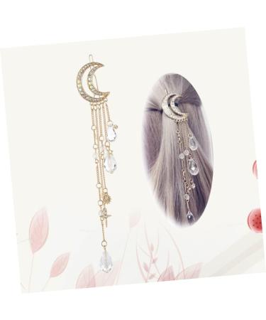 minkissy Goody Hair Clips for Women Hair Accessories for Women Rhinestone Barrettes Rhinestone Hair Accessories Rhinestone Hair Clip Women Hair Accessories Tassel Clip Moon Women's Pendant - Buy Online on GoSupps.com
