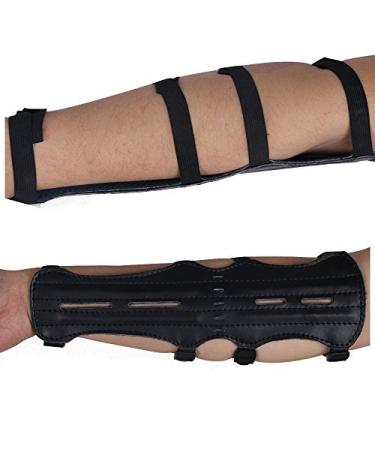 TOPARCHERY 12" Ultra Light Weight Leather Arm Guard Adjustable 4 Strap for Archery 1pk - Buy Online on GoSupps.com