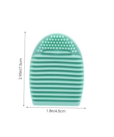 Premium Silicone Makeup Brush Cleaner - Effective Cosmetic Cleaning Tool Egg Design Pad 7.5x5.0x2.5CM Green - Ideal for All Makeup Brushes - Buy Online on GoSupps.com