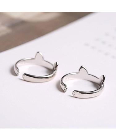Pisamhid Cat Earrings - Open Design Cute Jewelry Gifts for Women & Girls - Perfect for Weddings Valentine's Day & Special Occasions - Buy Online on GoSupps.com