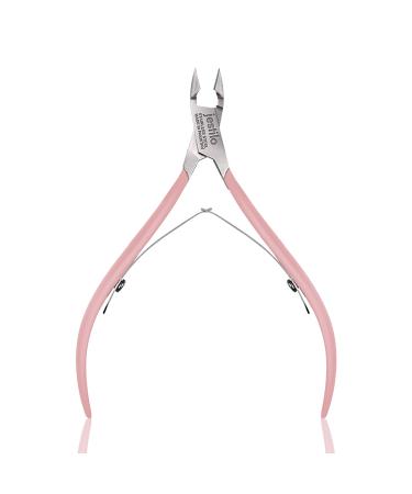 Professional Cuticle Nippers Stainless Steel Cuticle Cutters and Remover -Best Nipper Scissors Nail Care Tool for Manicure and Pedicure (Pink)