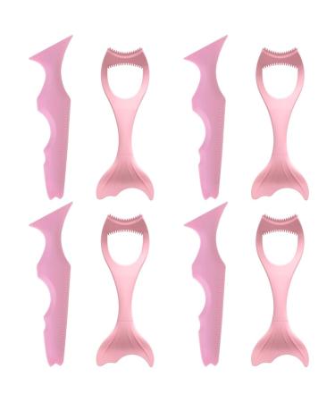 minkissy 8pi ces Pochoirs Silicone Pour Eyeliner Outil De Maquillage Pratique Pour D butantes Et Professionnelles Guide De Fard Paupi res Et Application De Mascara Facile Nettoyer 15x5.7cmx4pcs Rosex4pcs