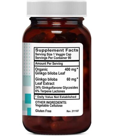 Kovite Standardized Ginkgo Biloba Extract 460 mg - 90 Vegetable Capsules - Buy Online on GoSupps.com