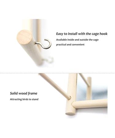 Wooden Bird Bathtub with Mirror, Swing & Perch Stand - 3 Pack Colorful Accessories for Budgerigar, Parakeet, Cockatiel, Conure, Lovebird, Cockatoo - Buy Online on GoSupps.com