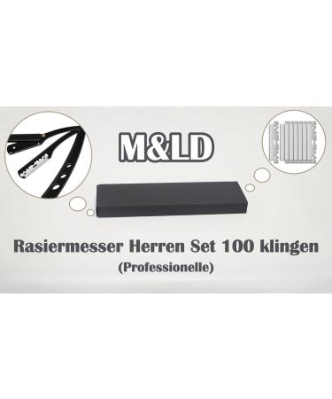 Professional Razor Men's Set - 100 Blades Straight Razor & Hairdresser Accessories for Beards & Eyebrows - Perfect Father's Day Gift - Buy Online on GoSupps.com