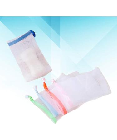 TOPBATHY 5pcs Exfoliating Soap Saver Pouch | Mesh Bags for Handmade Soap - Green Blue Orange Pink Sky-Blue - Buy Online on GoSupps.com
