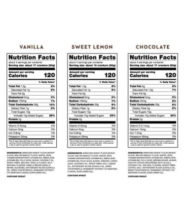 34 Degrees Sweet Crisps Variety Pack - Lemon, Vanilla, Chocolate | Thin & Crunchy | 3 Pack (4oz each) - Buy Online on GoSupps.com