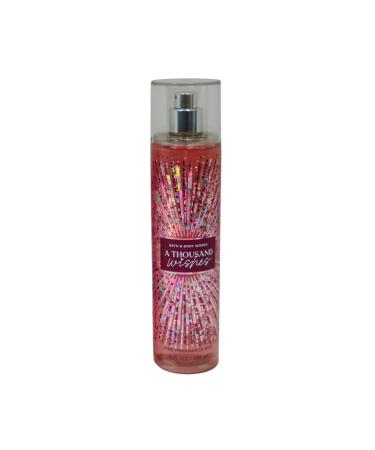 Bath & Body Works A Thousand Wishes Fine Fragrance Body Mist 8 oz & A Thousand Wishes Fine Fragrance Shimmer Body Mist 4.9 oz Gift Set packaging with a Red bow - Buy Online on GoSupps.com