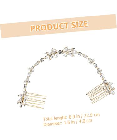 Ipetboom Bridal Wedding Comb Bridal Hair Vines Bridal Hair Accessories Wedding Accessories Rose Gold Hair Vine Bridal Hair Clip Rhinestone Vine for Hair Modeling Hair Piece Bride Zircon - Buy Online on GoSupps.com