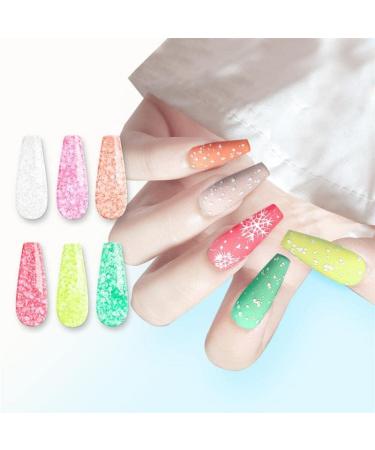 White Glitter Gel Nail Polish Flash Snowflake Nail Glue Sequins Soak Off UV LED Gel Nail Semi Permanent Manicure Nail Art 5ml - (Color: Polishing Block Style A) Polishing Block / Style a - Buy Online on GoSupps.com