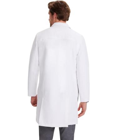 Healing Hands 5103 Lyndon Men's Lab Coat - Full Length, 6 Pocket White Hospital Coat from The White Coat Professional Collection - Size 36 - Buy Online on GoSupps.com