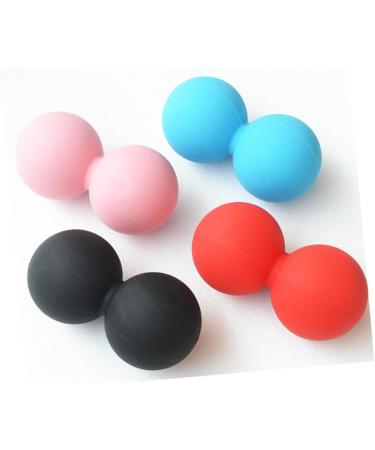 Solustrie Self Massage Peanut Ball - Double Massage Yoga Roller for Foot Sole & Whole Body Fitness Red - Buy Online on GoSupps.com