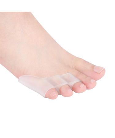 LANTRO JS Pinky Toe Sleeves Protectors 2 Pair Silicone Toe Protector Sleeves Three Hole Toe Covers Small Toe Protective Cover from Rubbing Ingrown Toenails