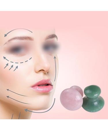 2 Pcs Gua Sha Facial Tools Scraping Massage Board Mushroom Face Jade Stones Beauty Massager Scraper for Skin Caring Spa - Buy Online on GoSupps.com